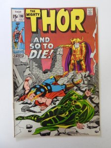 Thor #190 (1971) VG+ condition top staple detached from cover