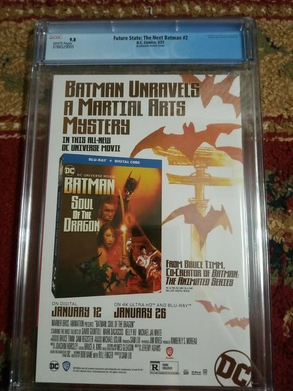 Future State Next Batman #2 CGC 9.8 Braithwaite Variant Cover NM/M 