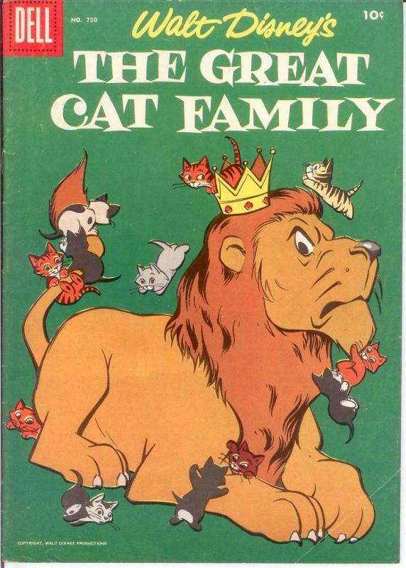 GREAT CAT FAMILY F.C. 750 VG 1956 COMICS BOOK