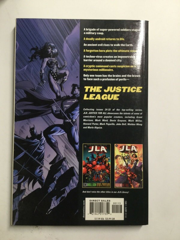 JLA Justice For All Tpb Softcover Sc Near Mint Nm Dc Comics
