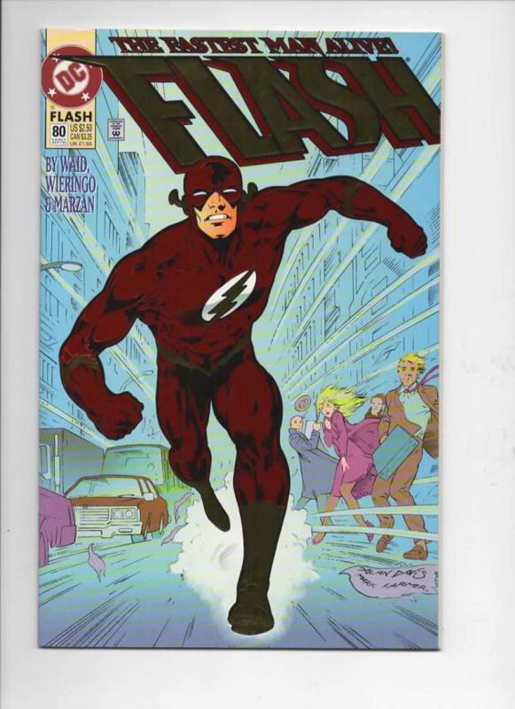 FLASH #80, VF/NM, Waid, Fastest Man Alive, 1987 1993, more DC in store,Gold foil