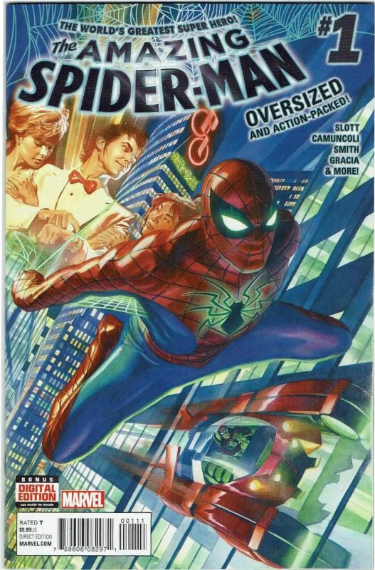 Amazing Spider-Man #1 (2015 v4) Dan Slott Peter David Alex Ross NM