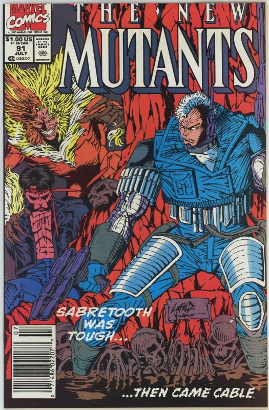 New Mutants #91 (1983) - 7.0 FN/VF *Prey for the Living* Newsstand 