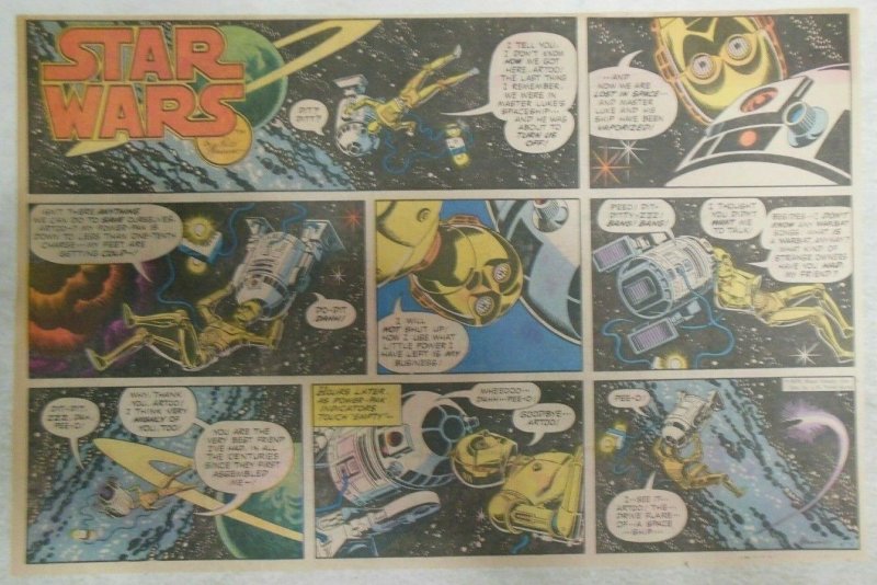 Star Wars Sunday Page #4 by Russ Manning from 4/1/1979 Large Half Page Size!