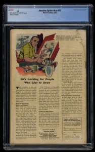 Amazing Spider-Man #12 CGC GD+ 2.5 Off White to White