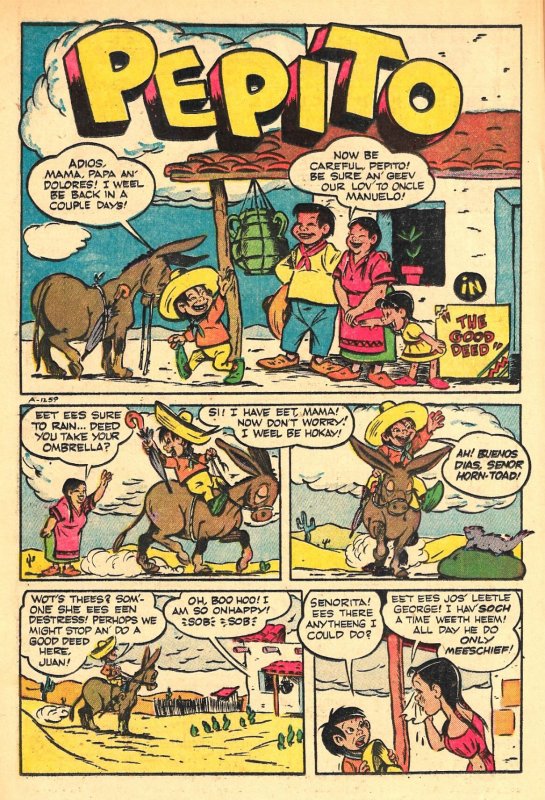 SPUNKY JUNIOR COWBOY #5 (May1951) 4.0 VG  JACK BRADBURY's Talking Horse Stanley