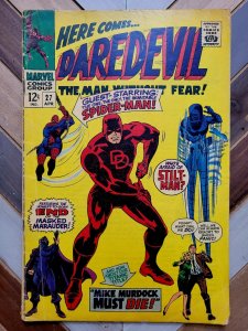 Daredevil #27 GD/VG (Marvel 1967) SPIDER-MAN, MASKED MARAUDER & STILT-MAN Appear
