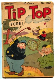 Tip Top Comics #100 1944- Captain and the Kids- Golf cover FAIR