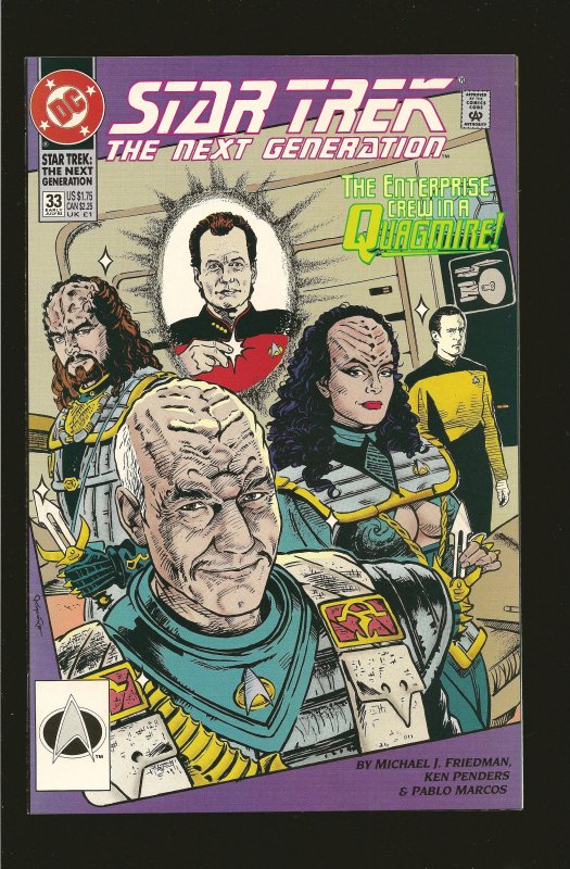 DC Comics Star Trek The Next Generation No 33 July 1992