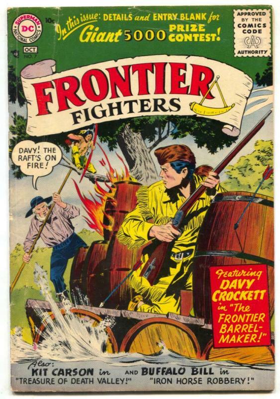 Frontier Fighters #7 1956-DAVY CROCKETT-BUFFALO BILL- vg+ 