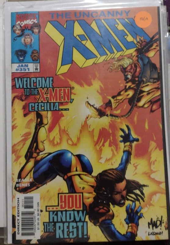 UNCANNY X-MEN #351  1998 MARVEL DISNEY  cecilia reyes joins team  key