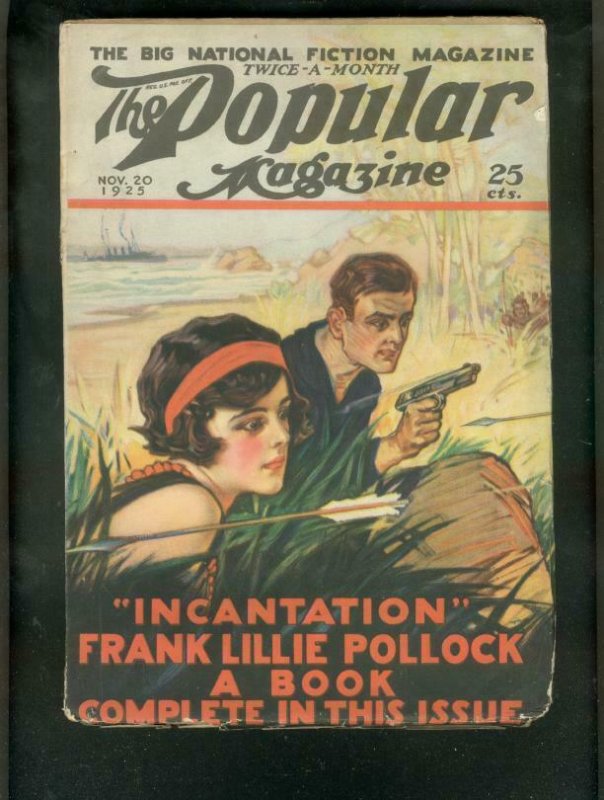 POPULAR MAGAZINE PULP-11/20/25-FLAPPER GIRL COVER FN