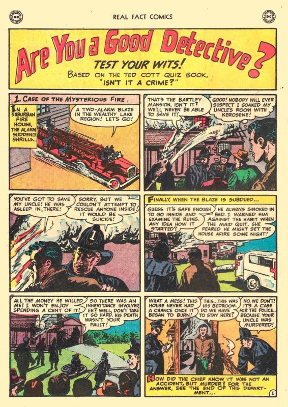 REAL FACT COMICS #18 (Jan1949) 8.5 VF+  Dick Sprang Art! Jim Thorpe! Volcanoes!