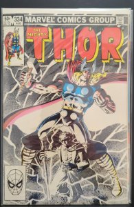 The Mighty Thor #334 water damage to lower back cover