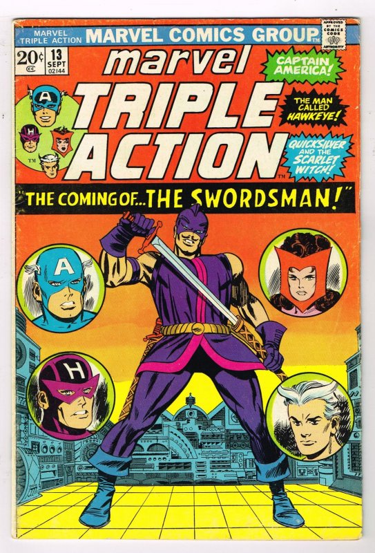 Marvel Triple Action #13 (1973) First Appearance of Swordsman Captain America