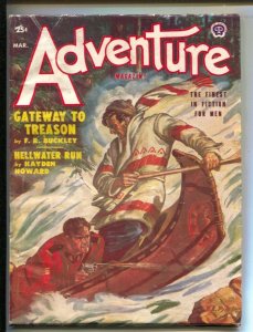 Adventure 3/1953-Popular-Final pulp fiction issue-RCMP cover by V.E. Pyles-VG/FN