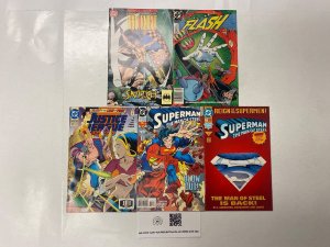 5 DC comic books Legends Dark Knight #51 Flash #23 Justice League Inter. 13 KM20