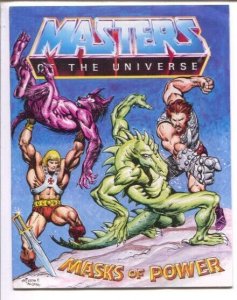 Masters of the Universe 1983-Matel-promo comic-Masks of Power-Alfredo R Alc...