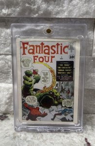 FANTASTIC FOUR #1  MARVEL SUPERHEROES FIRST ISSUE COVERS CARD  NM 1984 BEAUTIFUL