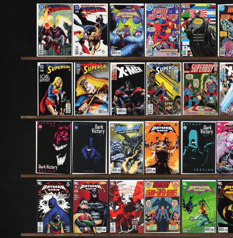 Huge Lot 140+ Comics with Batman And Robin, Supergirl, Superman & More!