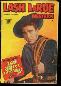 LASH LARUE WESTERN #2-PHOTO COVER-FAWCETT G