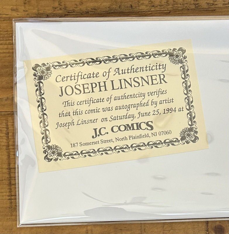 Drama #1 Signed Joseph M Linsner NM With COA