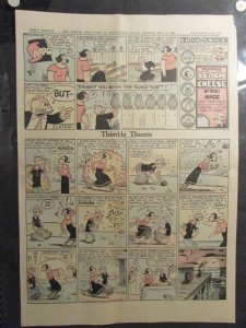 1943 May 30 SUNDAY COMIC PAGE 15x21 FN 6.0 Popeye / Blondie