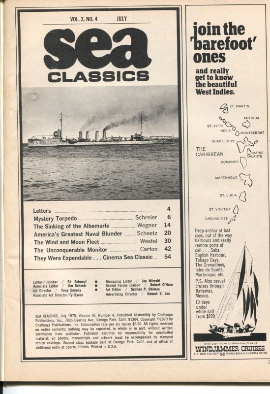 Sea Classics 7/1970-Challenge-Lusitania-Civil War-Jap Destroyer Fleet-VF