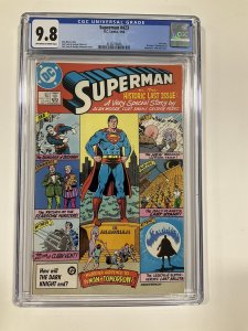 SUPERMAN 423 CGC 9.8 OW/W PAGES DC COMICS 1986