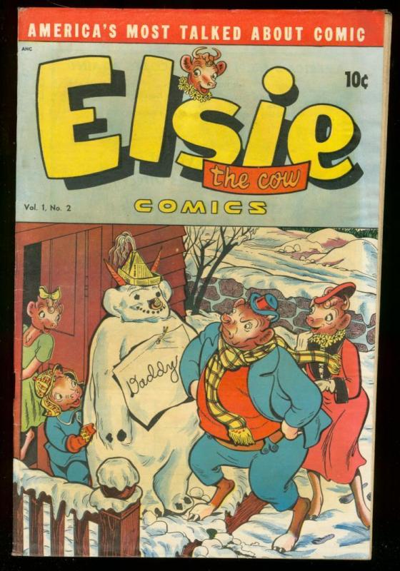 ELSIE THE COW COMICS #2 1950 FUNNY ANIMAL BORDEN'S MILK FN