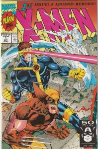 X-Men # 1 Wolverine Variant Cover NM Marvel 1991 Jim Lee [Y9]