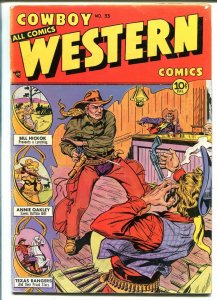 Cowboy Western #33 1951-Charlton-gunfight-Buffalo Bill Annie Oakley-Hickok-VG