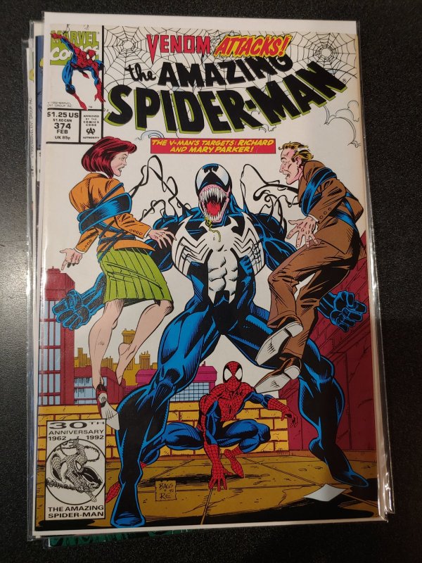 ​Amazing Spider-Man #374 VENOM ATTACKS VERY HIGH GRADE PARKERS PARENTS NM