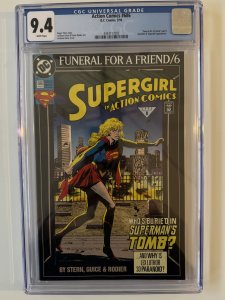 Action Comics #686 Supergirl CGC 9.4 Funeral For A Friend (1993)