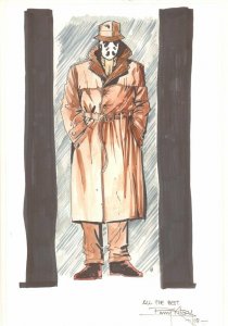 Rorschach from Watchmen Color Commission - 2008 Signed art by Barry Kitson