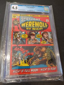 ​MARVEL SPOTLIGHT #2 CGC 4.5 ORIGIN & 1ST APPEARANCE OF WEREWOLF BY NIGHT