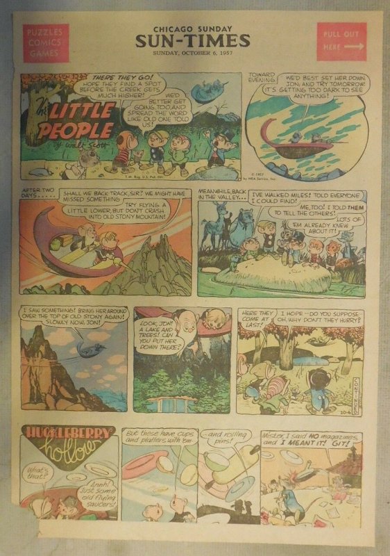 The Little People Sunday by Walt Scott from 10/6/1957 Tabloid Page Size