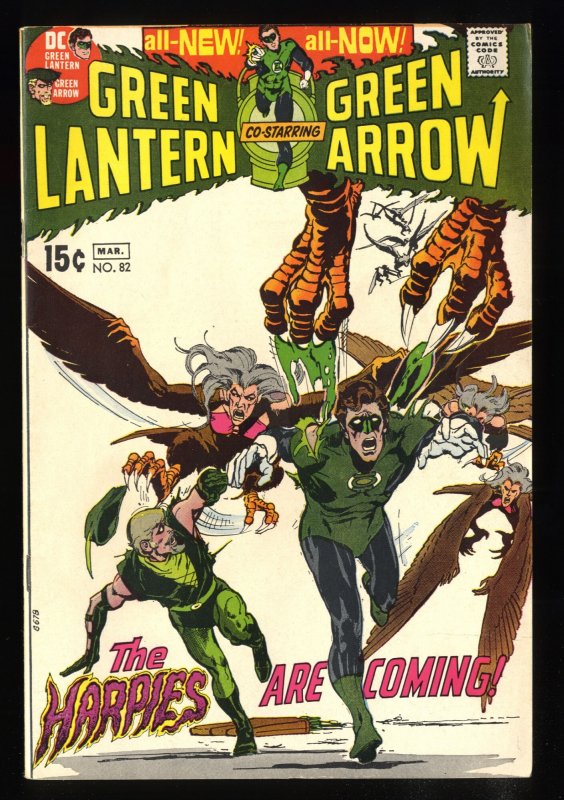 Green Lantern #82 VF- 7.5 White Pages Neal Adams Cover/Art!