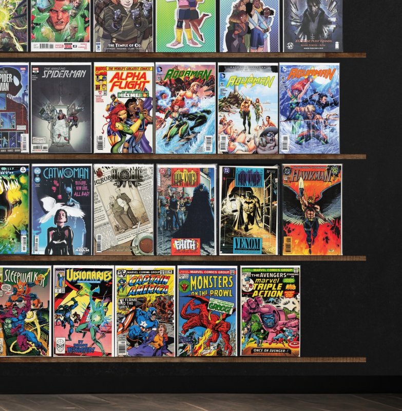 Huge Lot 140+ Comics with X-Man, Aquaman, Batman & More!