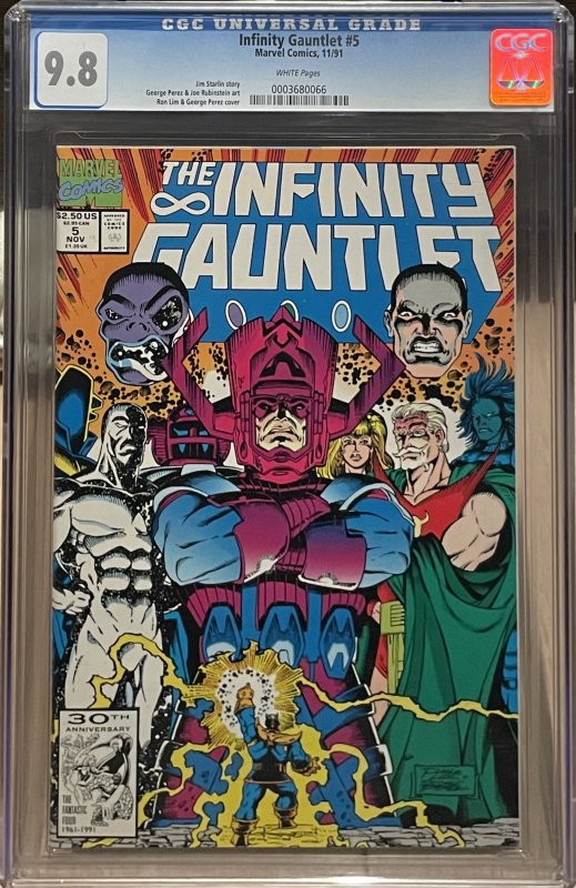 Infinity Gauntlet #5 CGC 9.8 First Full Appearance Master Hate