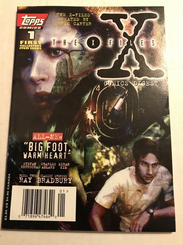 THE X-FILES Comic Digest #1 : Topps 12/95 VF/NM; Newsstand Variant, TV, Mulder