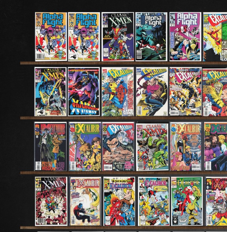 Huge Lot 150+ Comics with Excalibur, Alpha Flight, Classic X-Men & More!
