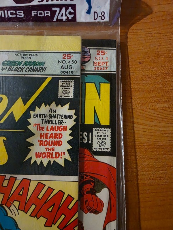 DC 3 Pack SEALED Detective Comics #450 Action Comics #450 Sandman #4 ~NM~ 1975