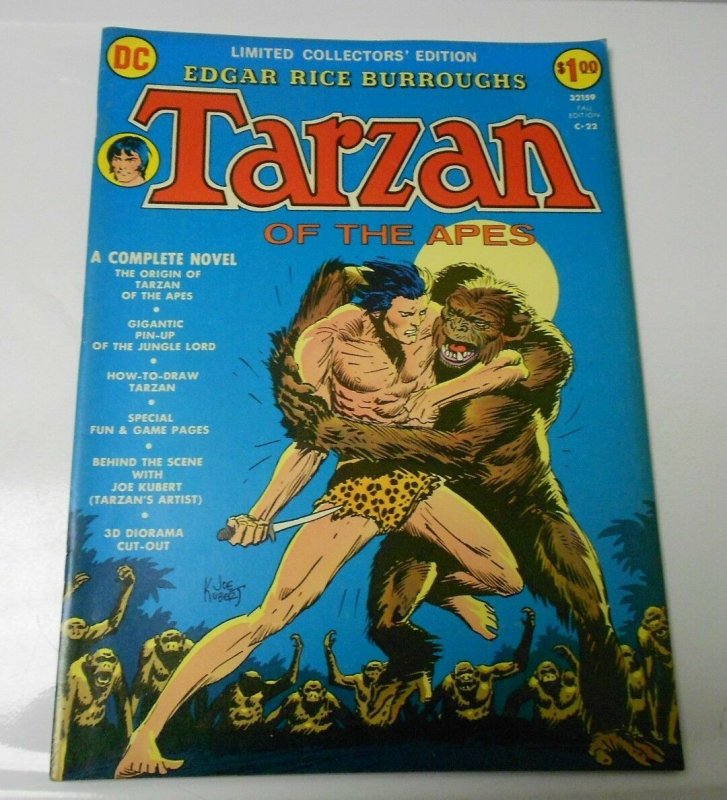 1973 DC Treasury C-22 TARZAN Of The Apes JOE KUBERT Edgar Rice Burroughs FVF