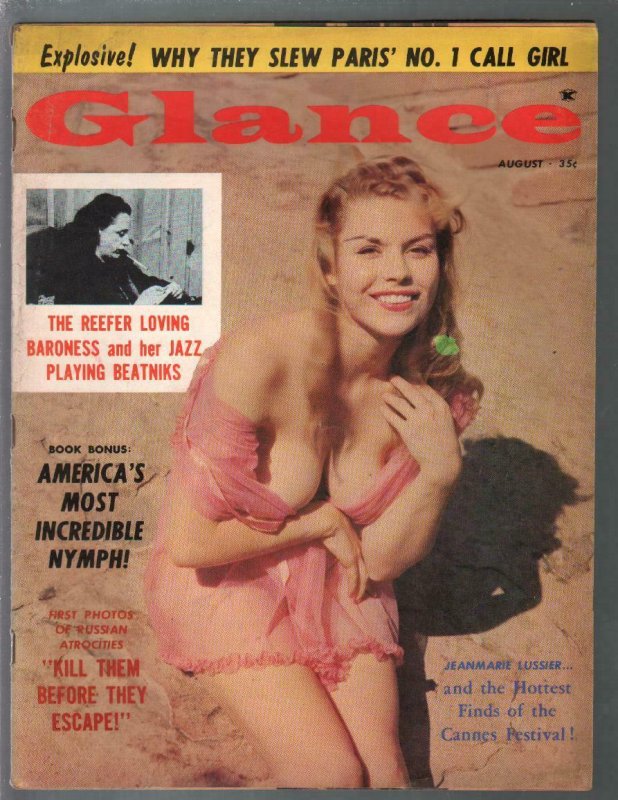 Glance 8/1960-Reefer Loving Baroness-UFO's-cheesecake-exploitation-VG