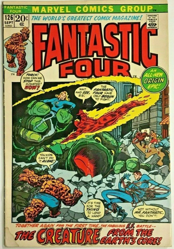 FANTASTIC FOUR#126 VG/FN 1972 MARVEL BRONZE AGE COMICS 