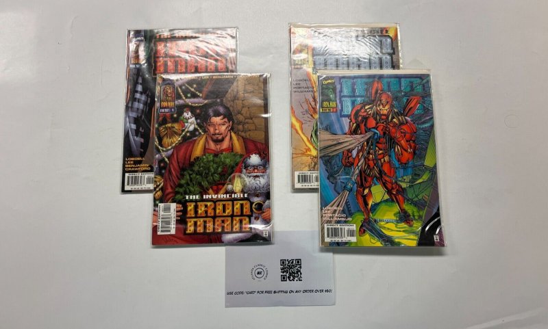 4 Iron Man Marvel Comics Books #1 2 4 5 Lobdell 32 LP3