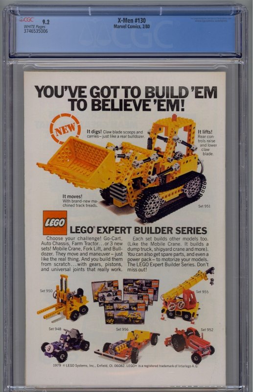 X-Men #130 1980 Marvel Comics CGC 9.2 1st app Dazzler White Pages