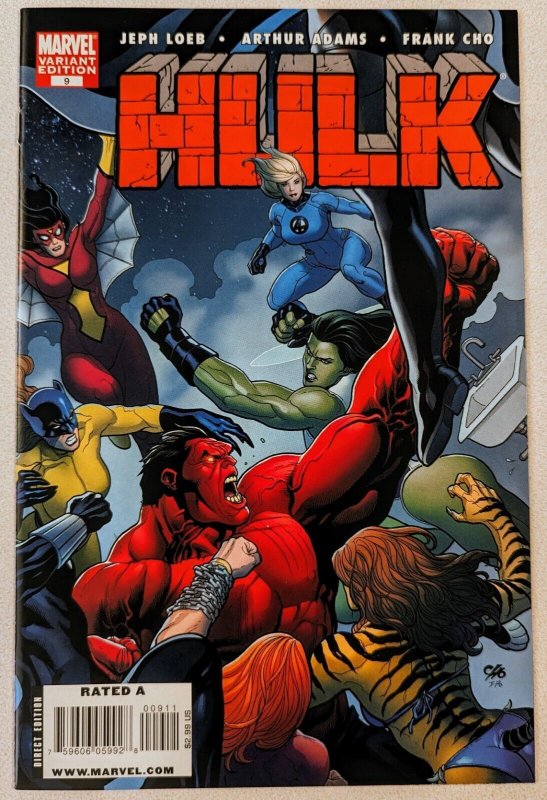 HULK #9  2009 RED HULK FRANK CHO COVER VARIANT