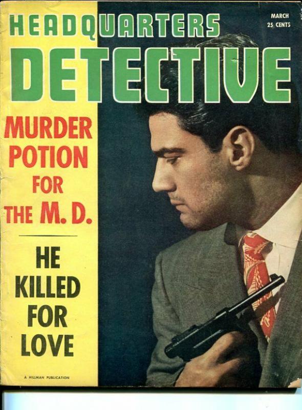 HEADQUARTERS DETECTIVE-MAR 1950-MURDER-RAPE-KIDNAPING-STRANGULATION-vg VG